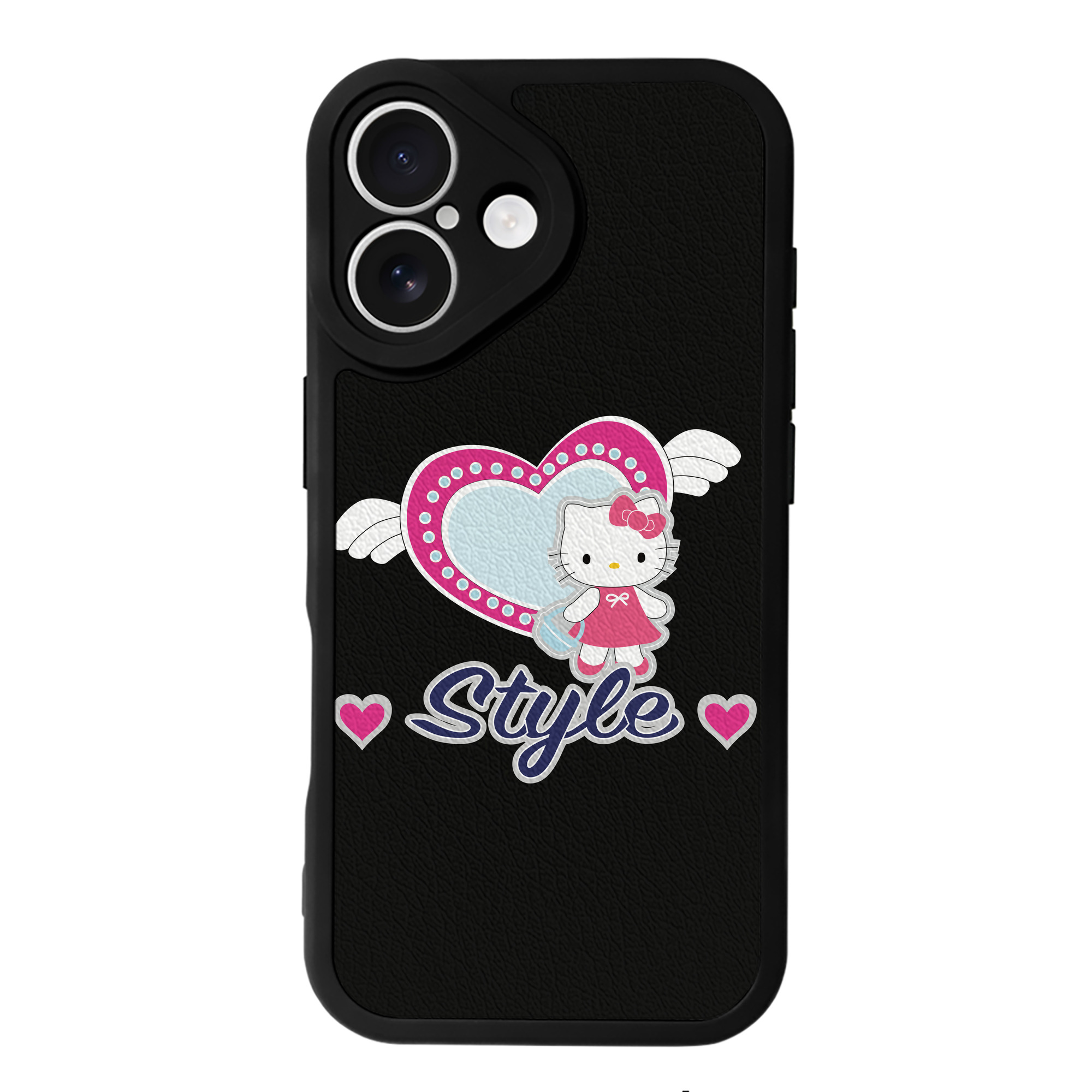 （画像用） Hello Kitty ハローキティ 【iPhone 16シリーズ対応】シリコンスマホケース（レザー調） 材質：シリコン